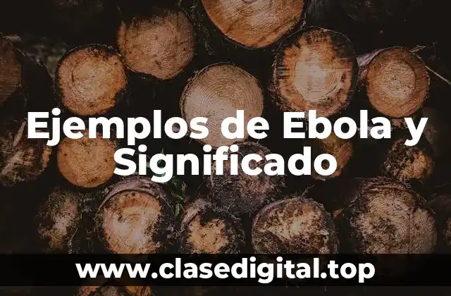 Ejemplos de Ebola y Significado