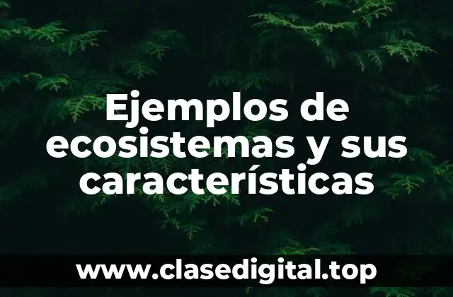 Ejemplos de ecosistemas y sus características