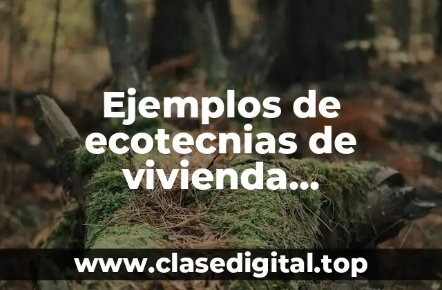 Ejemplos de ecotecnias de vivienda reutilización de desechos