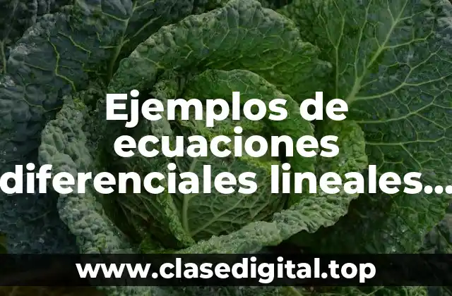 Ejemplos de ecuaciones diferenciales lineales de segundo orden