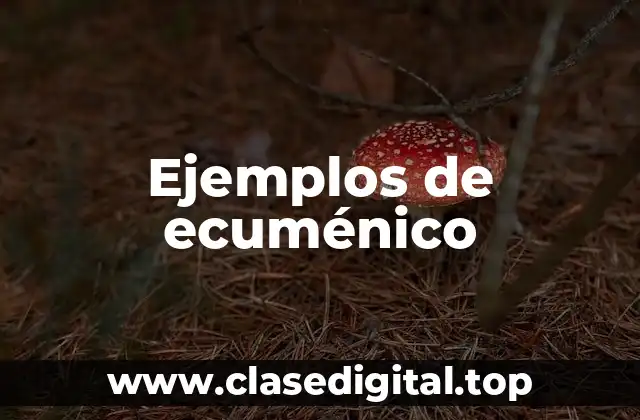 Ejemplos de ecuménico