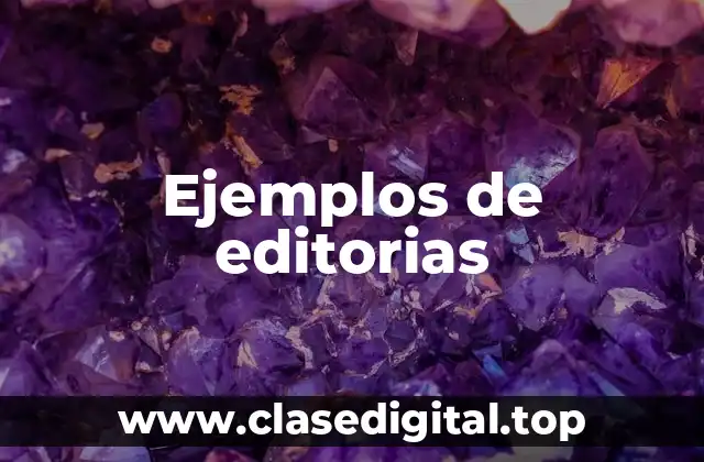 Ejemplos de editorias