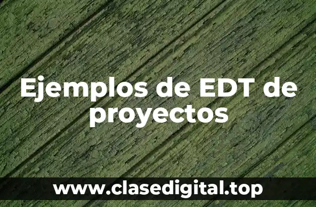 Ejemplos de EDT de proyectos