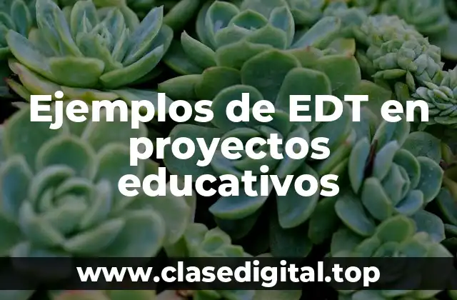 Ejemplos de EDT en proyectos educativos
