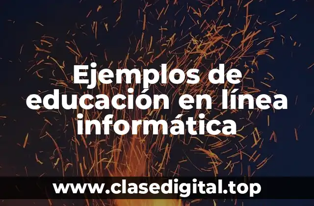 Ejemplos de educación en línea informática