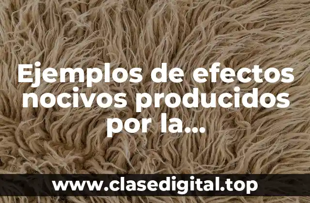 Ejemplos de efectos nocivos producidos por la contaminación acústica