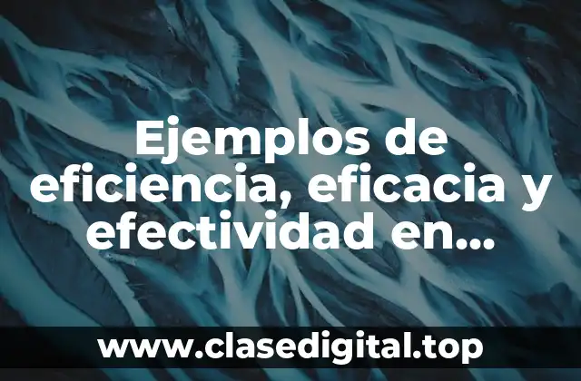 Ejemplos de eficiencia, eficacia y efectividad en administración