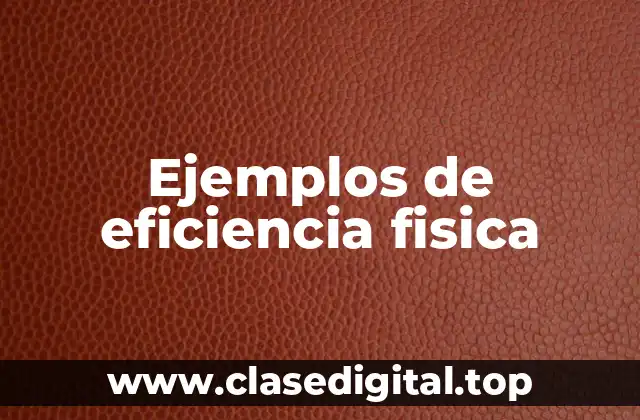 Ejemplos de eficiencia fisica