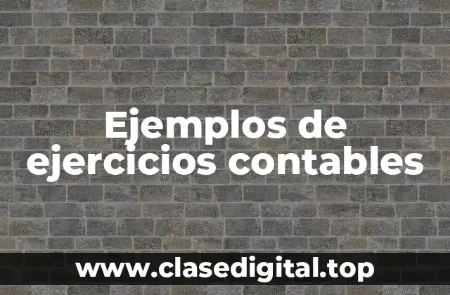 Ejemplos de ejercicios contables