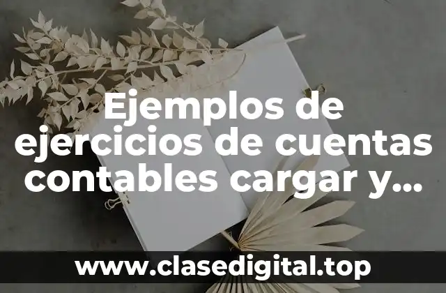 Ejemplos de ejercicios de cuentas contables cargar y abonar