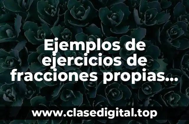 Ejemplos de ejercicios de fracciones propias en primaria tercero