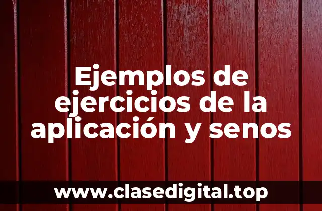 Ejemplos de ejercicios de la aplicación y senos