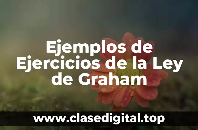 Ejemplos de Ejercicios de la Ley de Graham