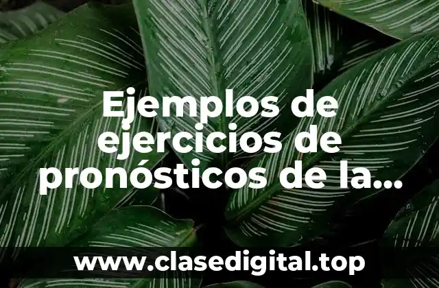 Ejemplos de ejercicios de pronósticos de la demanda