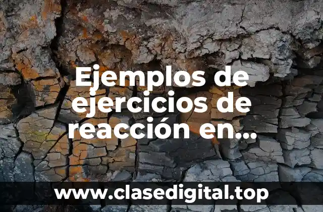 Ejemplos de ejercicios de reacción en educación física