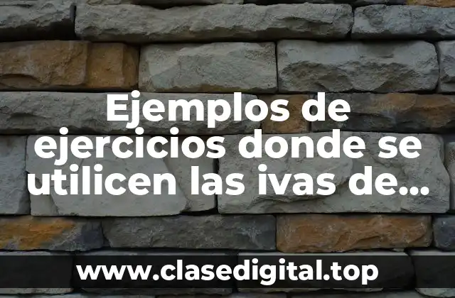 Ejemplos de ejercicios donde se utilicen las ivas de contabilidad