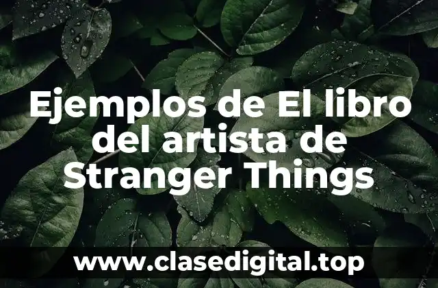 Ejemplos de El libro del artista de Stranger Things