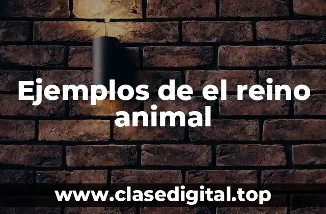 Ejemplos de el reino animal