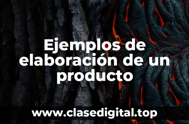 Ejemplos de elaboración de un producto