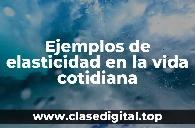 Ejemplos de elasticidad en la vida cotidiana