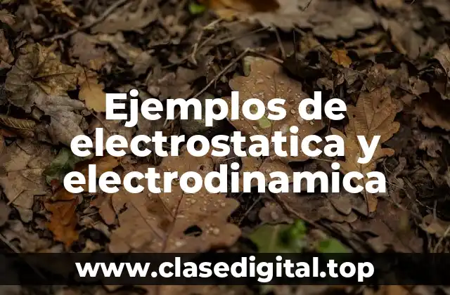 Ejemplos de electrostatica y electrodinamica