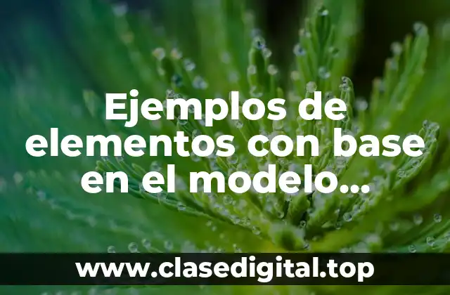 Ejemplos de elementos con base en el modelo corpuscular