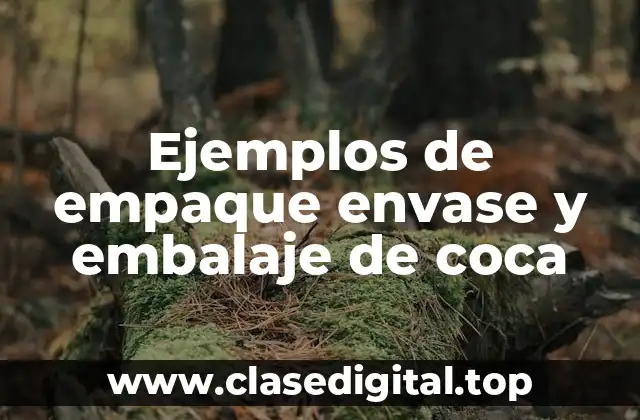 Ejemplos de empaque envase y embalaje de coca