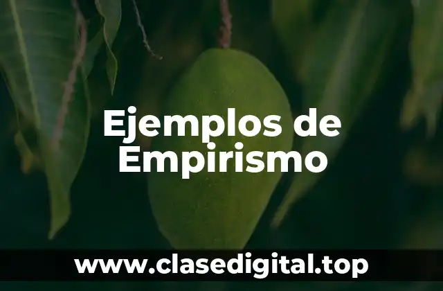 Ejemplos de Empirismo