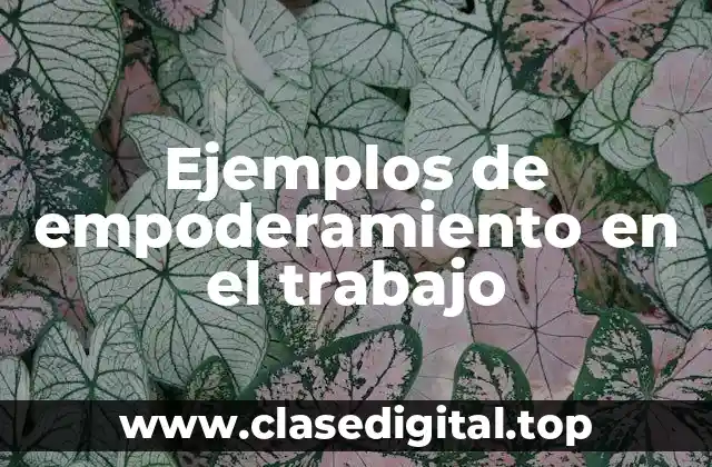 Ejemplos de empoderamiento en el trabajo