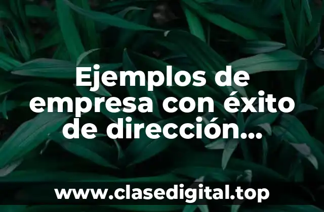 Ejemplos de empresa con éxito de dirección estratégica y Significado