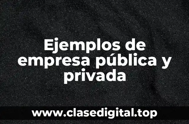 Ejemplos de empresa pública y privada