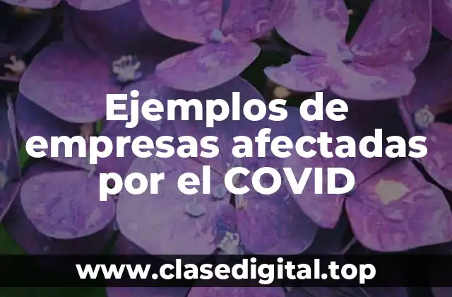 Ejemplos de empresas afectadas por el COVID