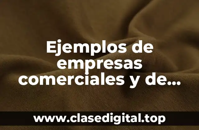 Ejemplos de empresas comerciales