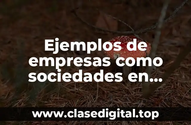 Ejemplos de empresas como sociedades en nombre colectivo