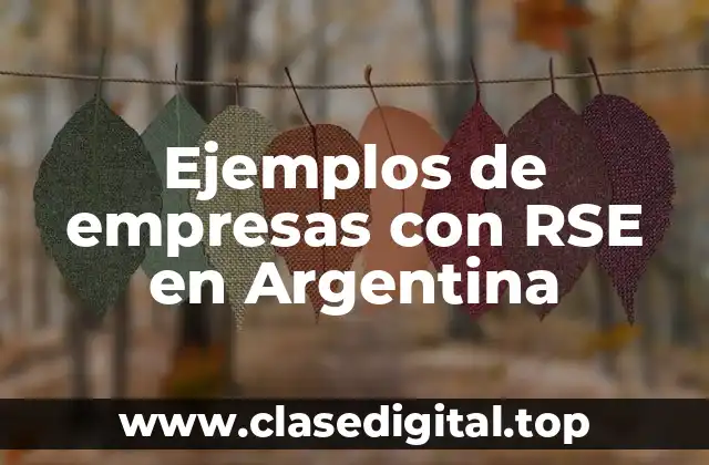 Ejemplos de empresas con RSE en Argentina