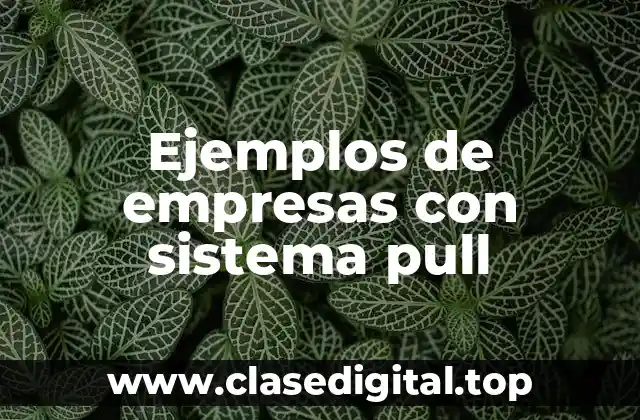 Ejemplos de empresas con sistema pull
