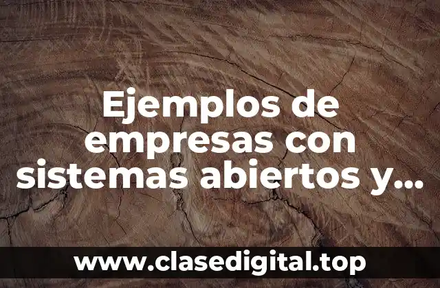 Ejemplos de empresas con sistemas abiertos y cerrados
