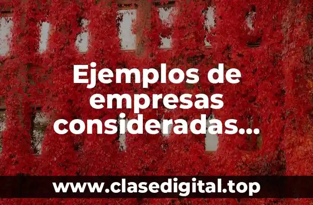 Ejemplos de empresas consideradas competitivas a nivel nacional