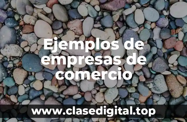 Ejemplos de empresas de comercio