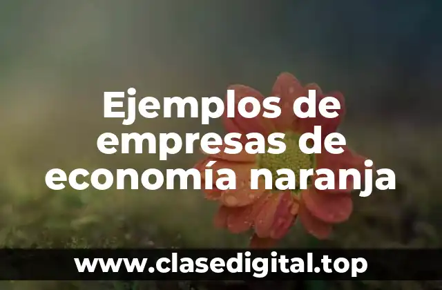 Ejemplos de empresas de economía naranja
