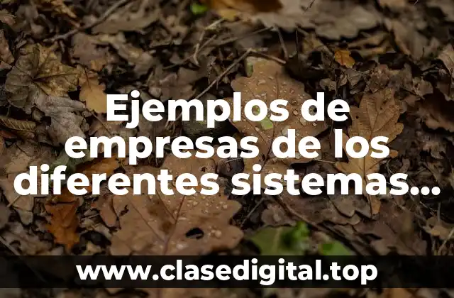 Ejemplos de empresas de los diferentes sistemas de costeos