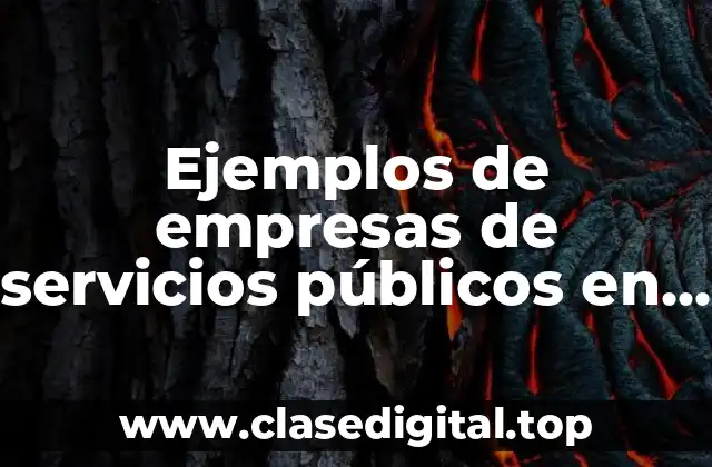 Ejemplos de empresas de servicios públicos en Guatemala