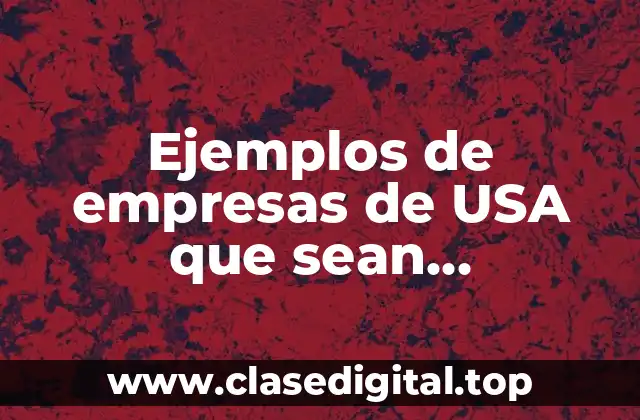Ejemplos de empresas de USA que sean transaccionales