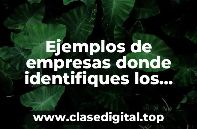 Ejemplos de empresas que identifican factores roductivos