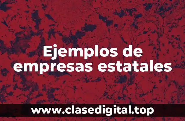 Ejemplos de empresas estatales