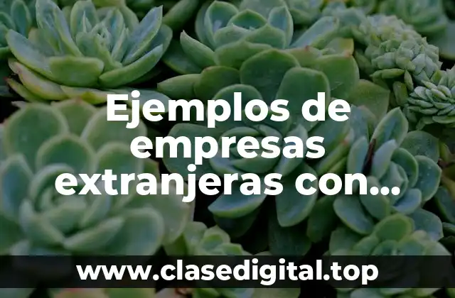Ejemplos de empresas extranjeras con presencia en México