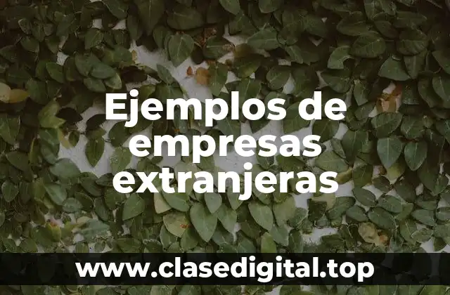 Ejemplos de empresas extranjeras
