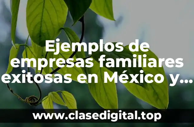 Ejemplos de empresas familiares exitosas en México y Significado