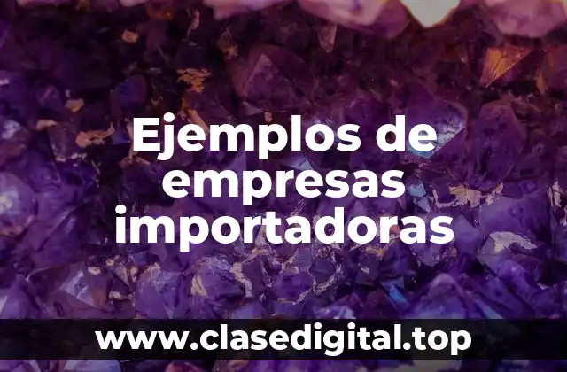 Ejemplos de empresas importadoras