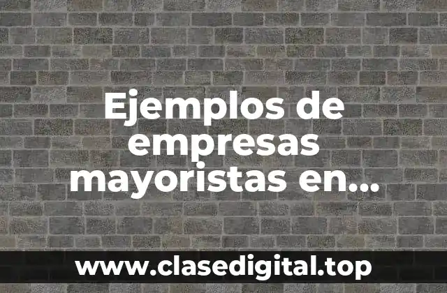 Ejemplos de empresas mayoristas en Colombia y Significado